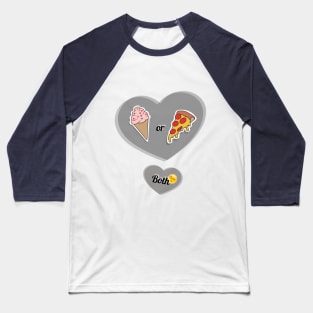 Ice cream and Pizza Baseball T-Shirt